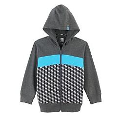 Long Sleeve Cube Print Hoodie 