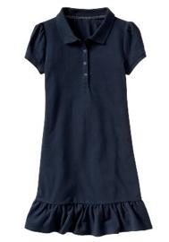 Ruffled Pique Polo Dress