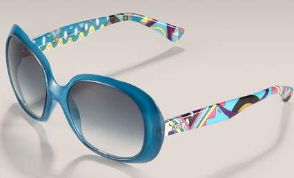 Emilio Pucci Blue Print Sunglasses