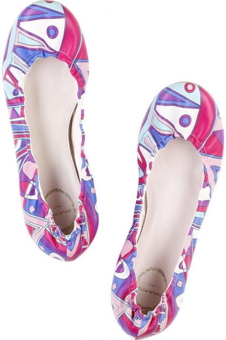 Emilio Pucci Printed Ballet Flats