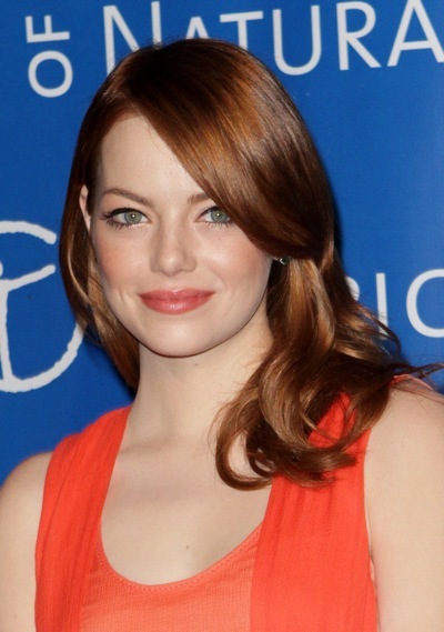 Emma Stone with soft curls