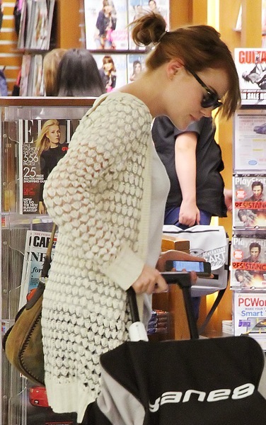 Emma Stone with a messy bun
