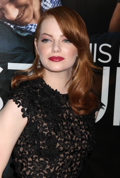 Emma Stone with dramatic makeup