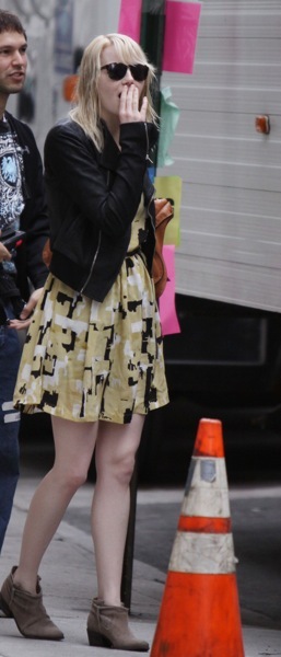 Emma Stone in a girly dress