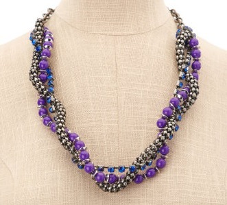 Twisted bead necklace