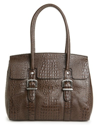 Croc leather handbag