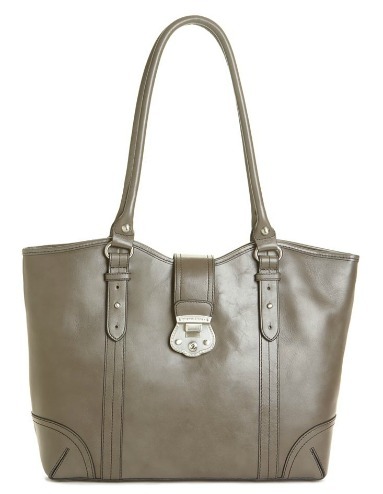 Leather work tote