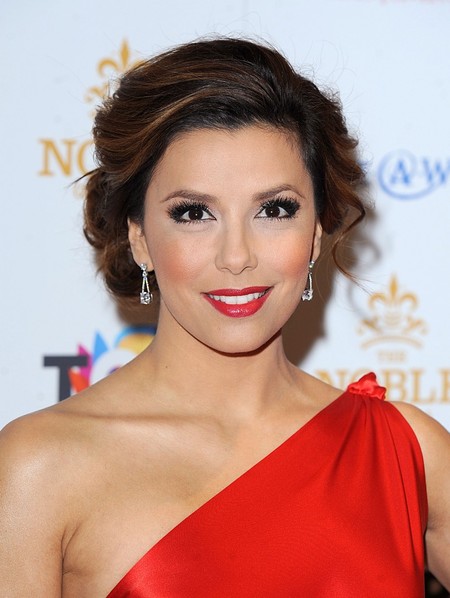 Eva Longoria's Side Swept Bangs