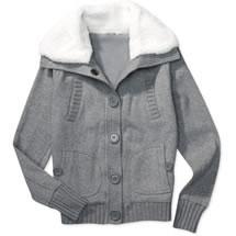 Faded glory Fleece Bomber Jacket with Faux-fur collar