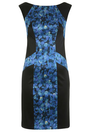Feather print dress