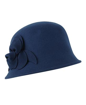 Felt Floral Cloche Hat
