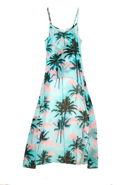Palm print dress