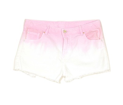 Ombre denim shorts