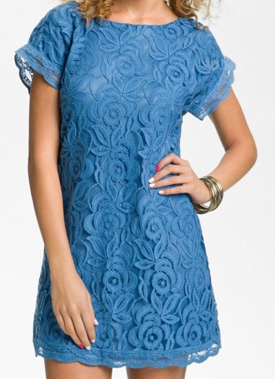 Fire Lace Floral Dress