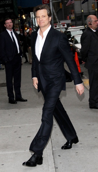 Colin Firth stops by the 'Late Show'