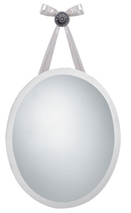 Frameless oval mirror