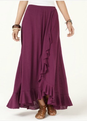 Plum Ruffled Long Maxi