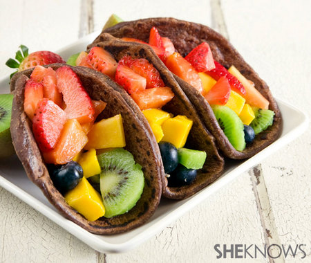 Healthy fruit tacos