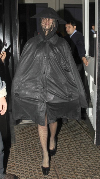 Lady Gaga in a pancho