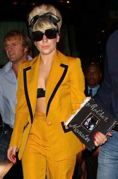 Lady Gaga in sequined bra