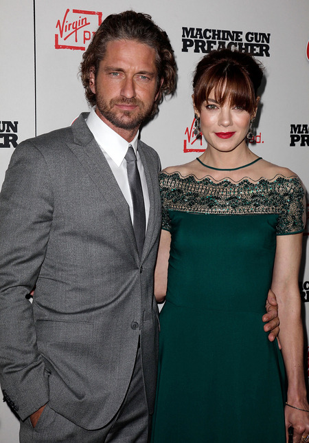 Gerard Butler and Michelle Monaghan at Machine Gun Preacher premiere