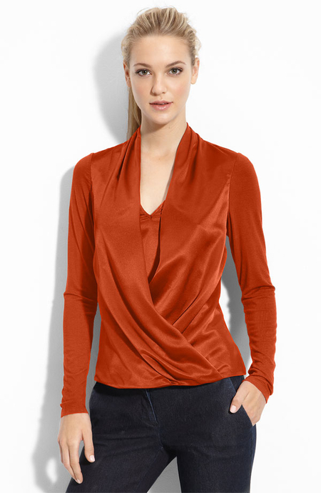 Gianetta Draped Faux Wrap Top