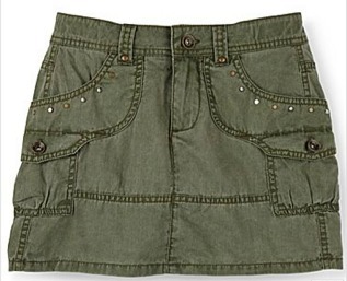 Girl's cargo skort