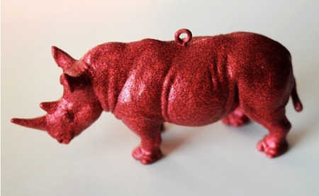 DIY glittery animal ornament