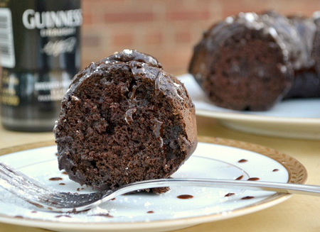 Guinness dark chocolate Bundt cake