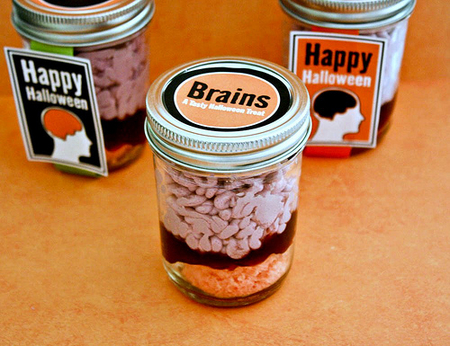 Brains in a jar cupcakes