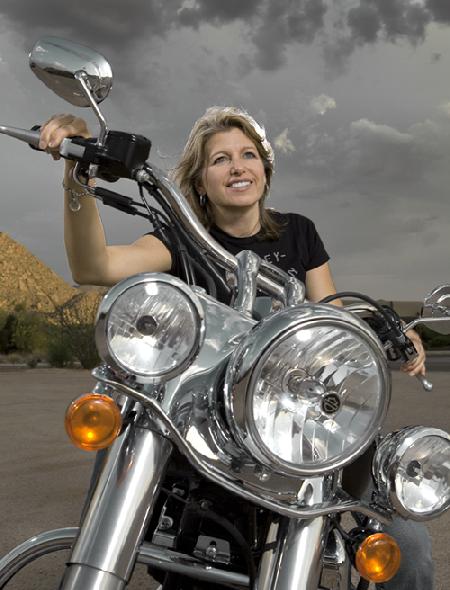 Harley-Davidson rider Natalie