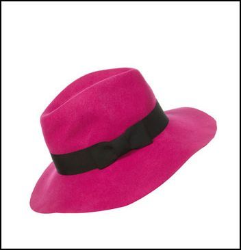 Hide a bad hair or day or simply add a new twist to your look with this bright pink floppy fedora from Top Shop.