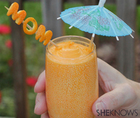 Mimosa cupcakes in a glass