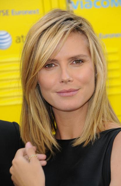 Heidi Klum Shoulder Length Hairstyle. Heidi Klum showed off a crisp, cool, 