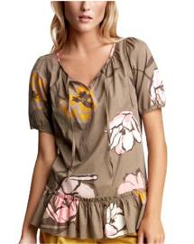 Drop-waist floral blouse