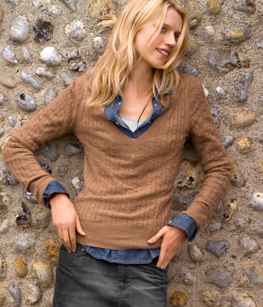 Earthy V-neck