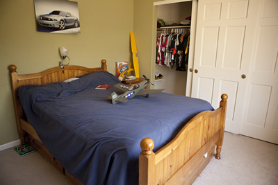 Red room bed before