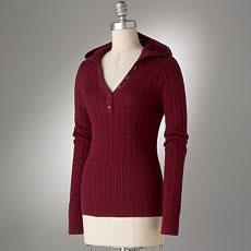 Sonoma Life + Style cable-knit hooded henley