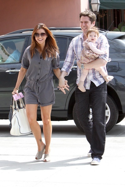 Alyson Hannigan arriving at a restaurant in Santa Monica to celebrate her birthday