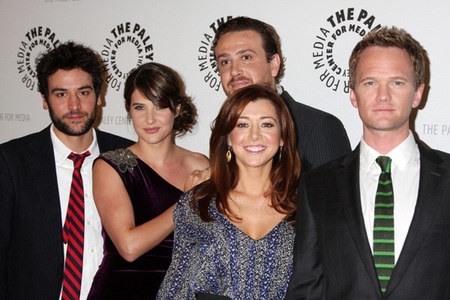 Cast of "How I Met Your Mother" at the 100th episode celebration