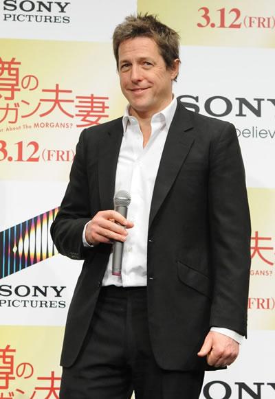 Hugh Grant at a meet and greet for his film 'Did You Hear About the Morgans?' in Tokyo.