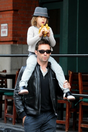 Hugh Jackman having fun with his little girl
