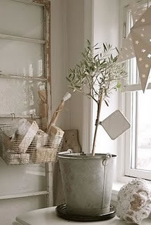Simple white holiday card tree