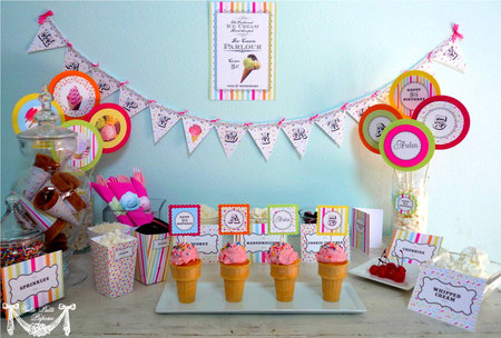 Ice cream party printables