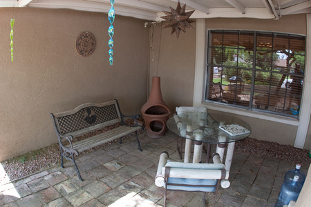 The Norton's outdoor seating area