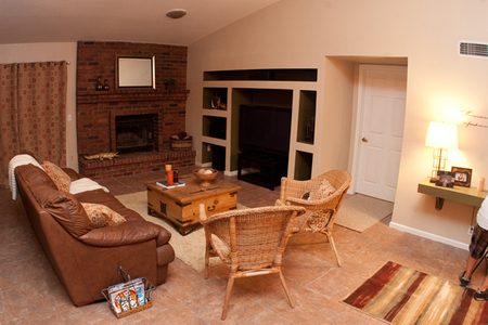 Family room after