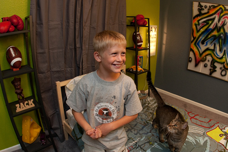 Zack checks out his new room