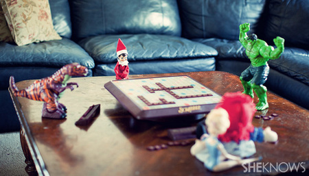 Elfie Rojo plays Scrabble with friends