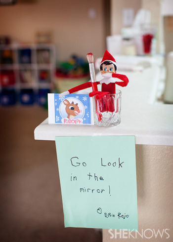 Elfie turns the kids into Rudolph