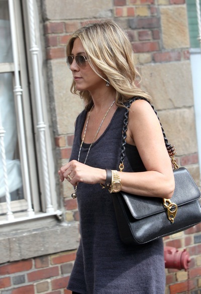 Jennifer Aniston in a tuni